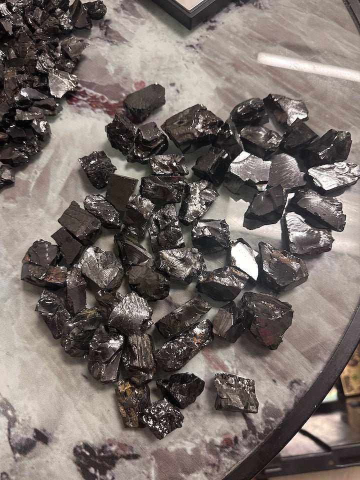 Raw Russian Shungite Specimen - Sacred Crystals Rough Stones