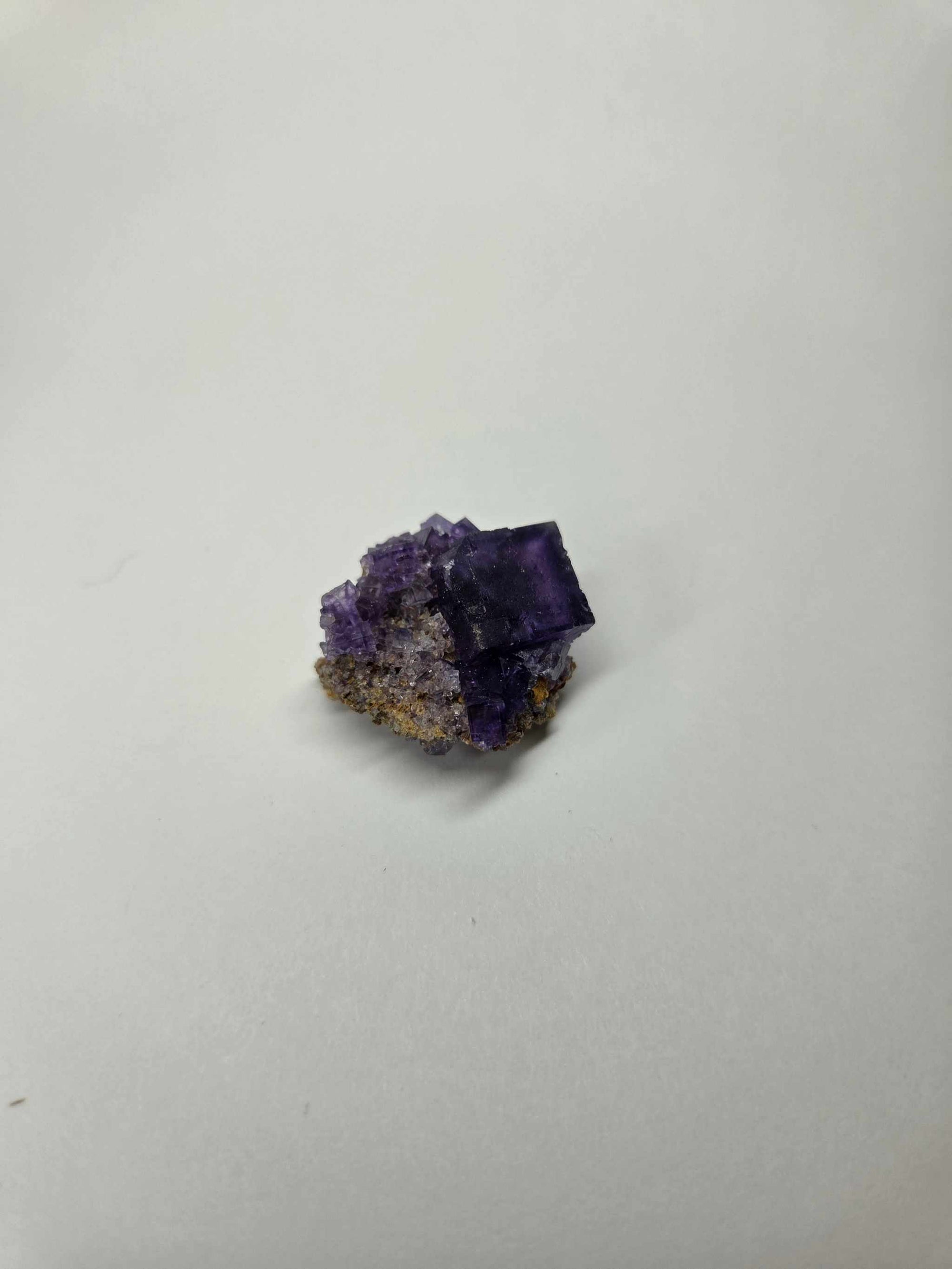 Purple Fluorite Specimen .35oz (Fluorite Cluster growing through Matrix)