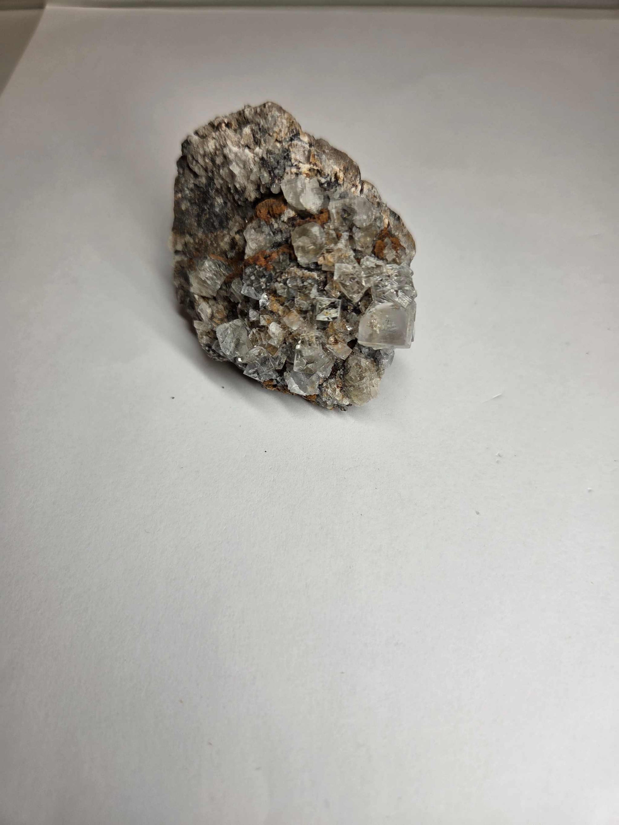 Clear Fluorite with Iron-Stained Matrix Specimen
