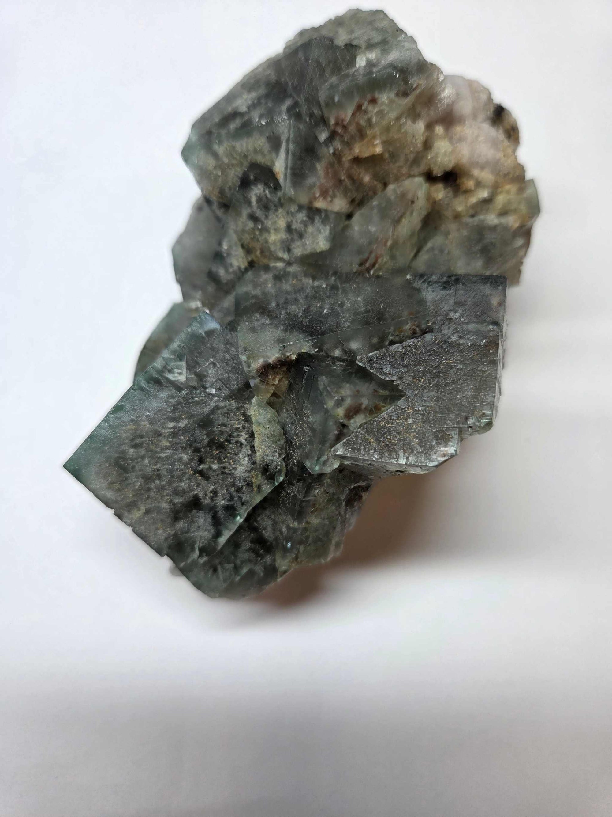 Green Fluorite Specimen with Yellow Fluorite Inclusions(Heart of Nature's Communion)