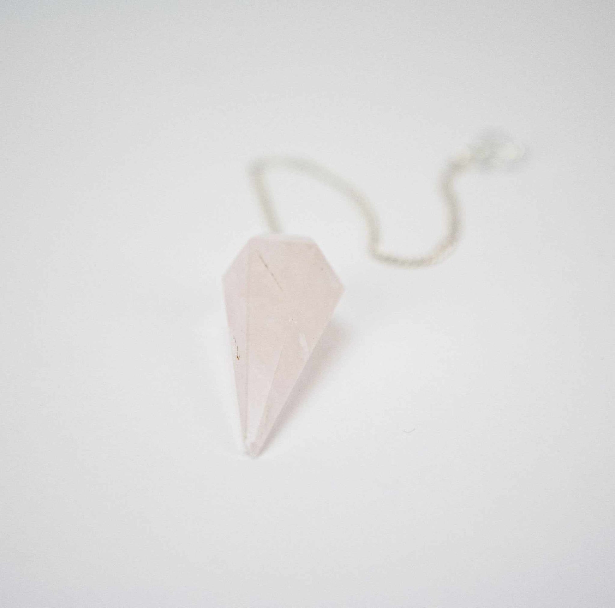 Rose Quartz Pendulum 6 sided point - Sacred Crystals Pendulums