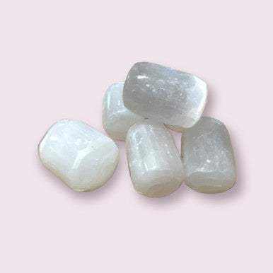 Selenite Tumbled Stone - Sacred Crystals Tumbled Stones