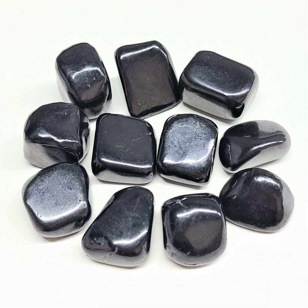 Shungite Tumbled Stone - Sacred Crystals Tumbled Stones