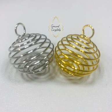Spiral Crystal Cage - Sacred Crystals Chains and Necklaces