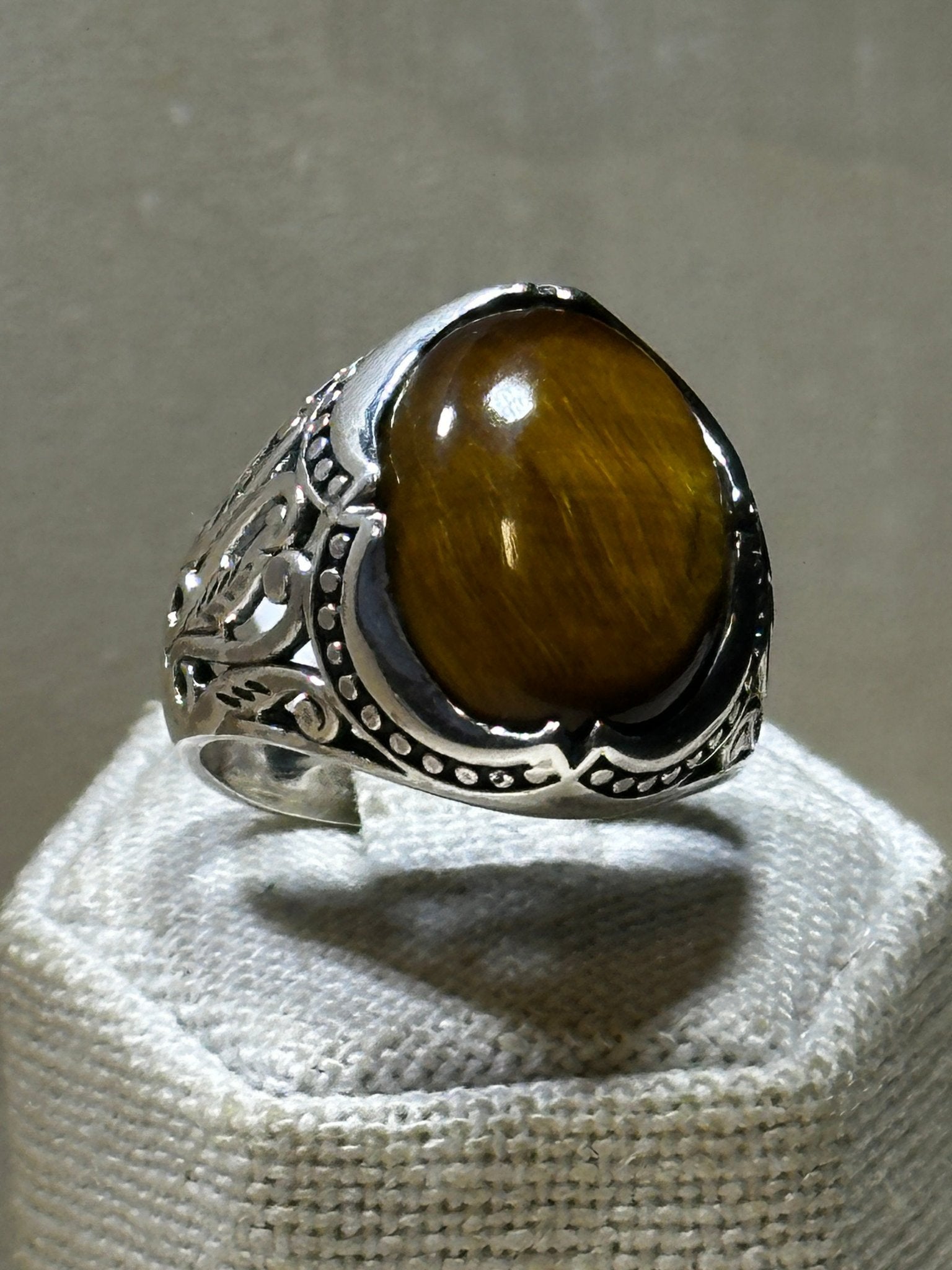Tiger's Eye Ring Size 12 (09.4080) - Sacred Crystals Rings