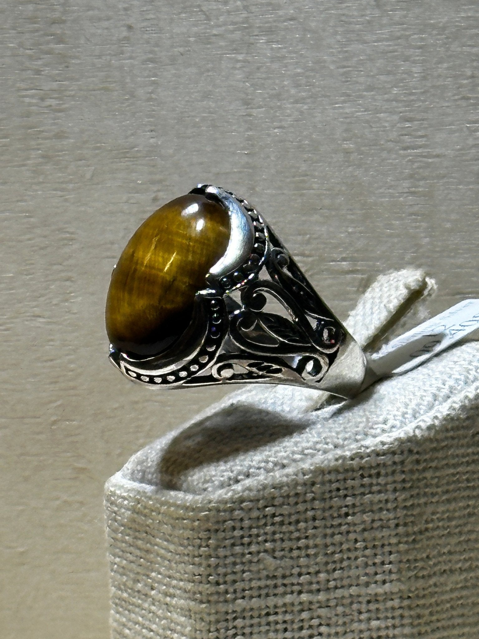 Tiger's Eye Ring Size 12 (09.4080) - Sacred Crystals Rings