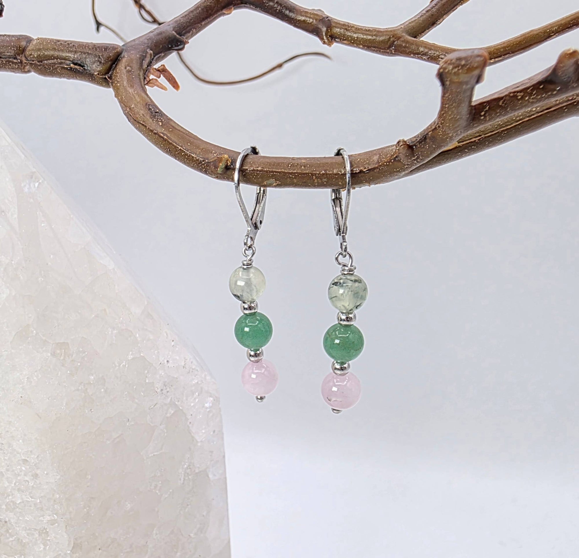 LEAD WITH LOVE-Kunzite, Green Aventurine, Prehnite Jewelry Set