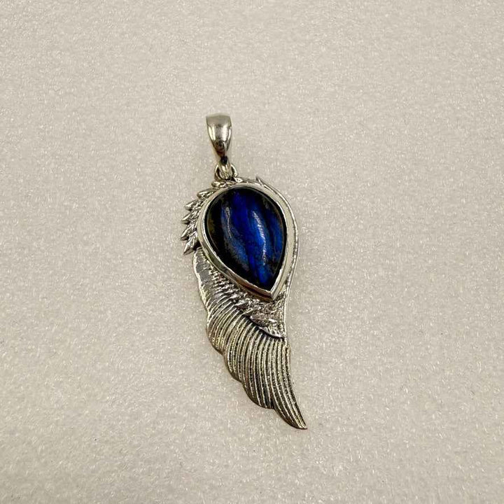 Sterling Silver Angel Wing Gemstone Pendant