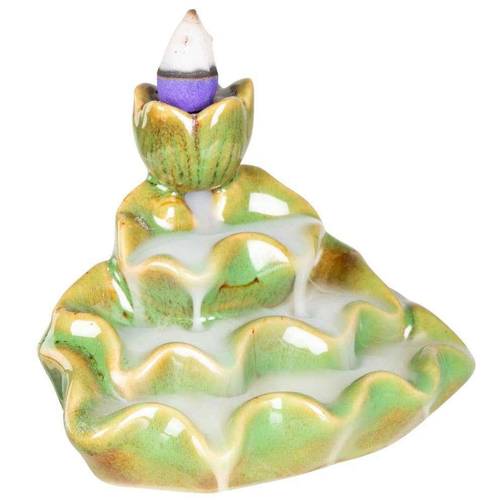 Green Lotus Backflow Incense Burner