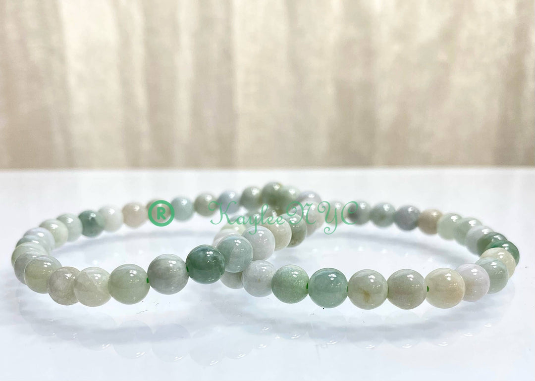 Burma Jade Jadeite Round Bead Bracelet 6mm - Ancient Harmony