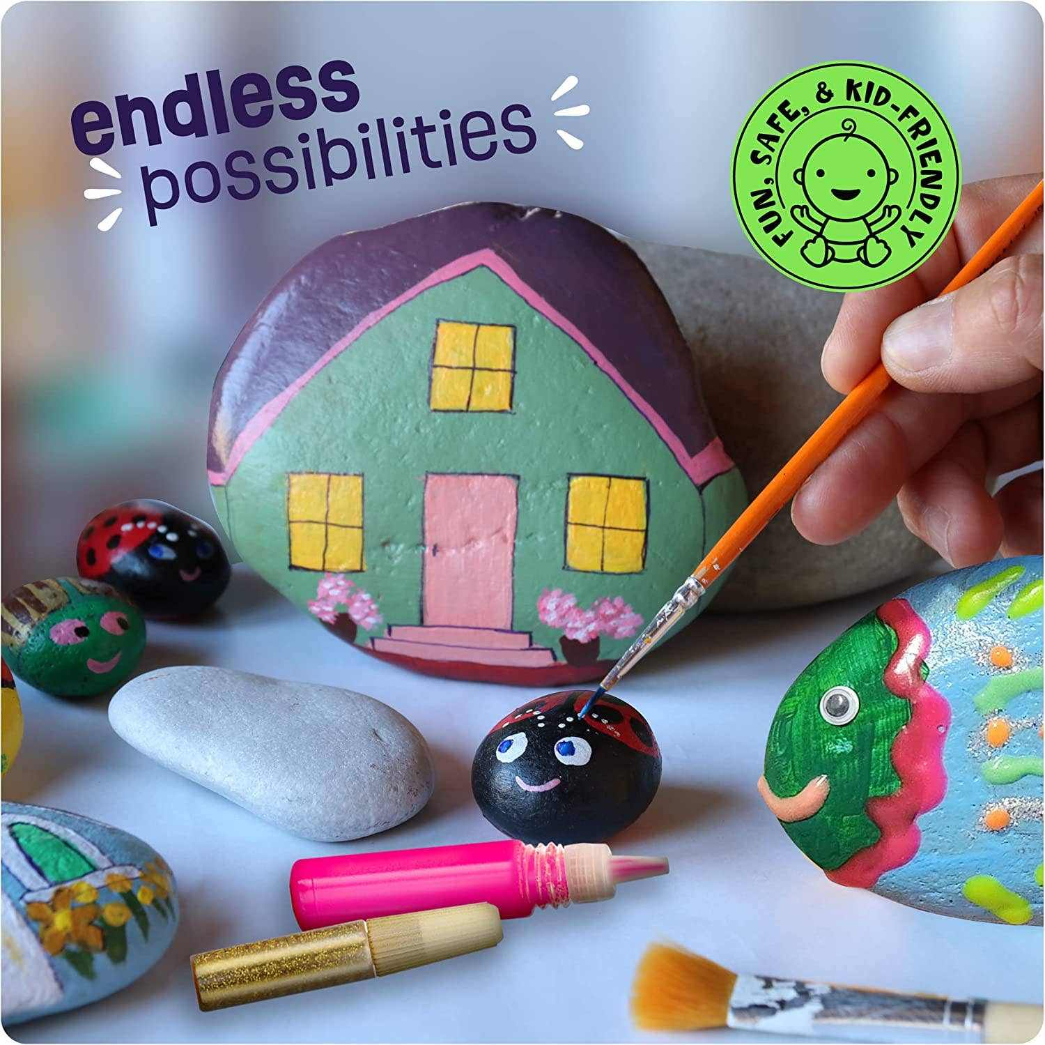 Glow in the Dark Rock Painting Kit