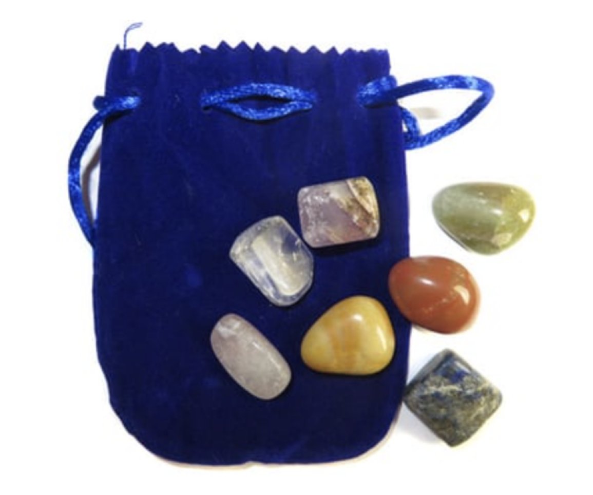 10 Stone Chakra Set Bundle - Sacred Crystals Tumbled Stones