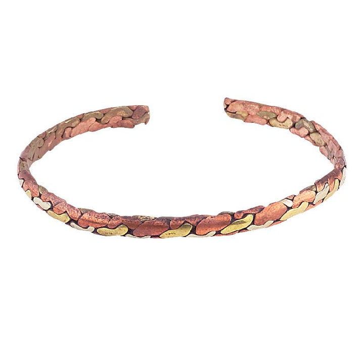 Dainty Copper Brass Braid Cuff