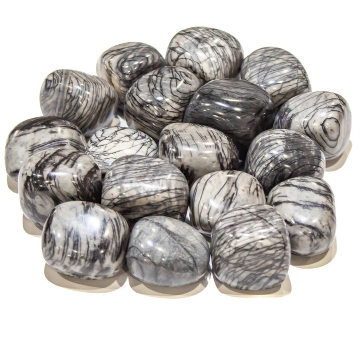 Spiderweb Jasper Tumbled Palm Stone