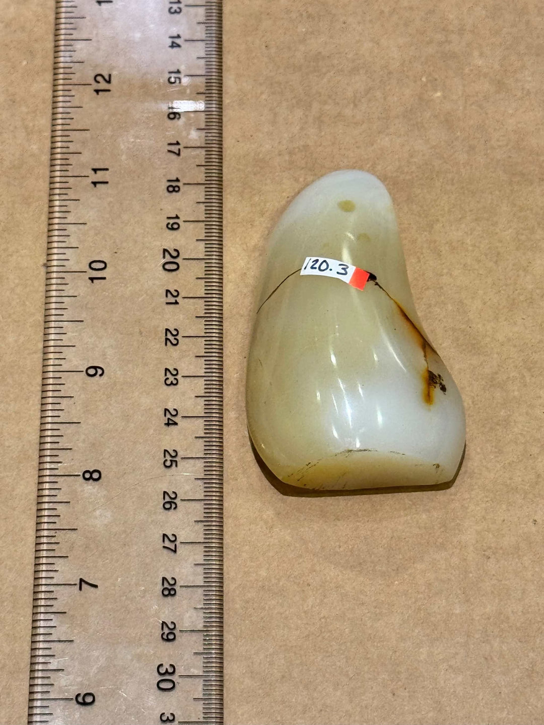 Seaweed Agate Freeform Palm Size Desk Piece