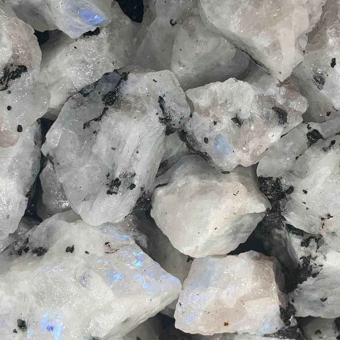 Rough Rainbow Moonstone – A+ Grade Raw Stone from India