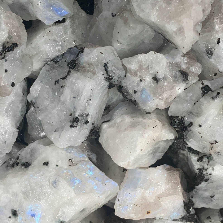 Rough Rainbow Moonstone – A+ Grade Raw Stone from India
