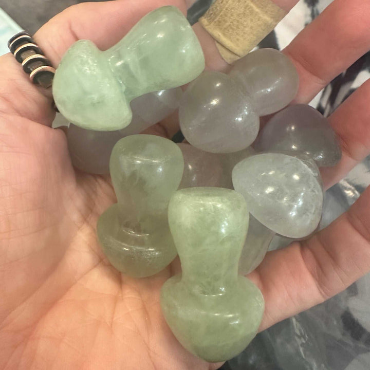 1.5" Fluorite Mushroom - Sacred Crystals Tumbled Stones