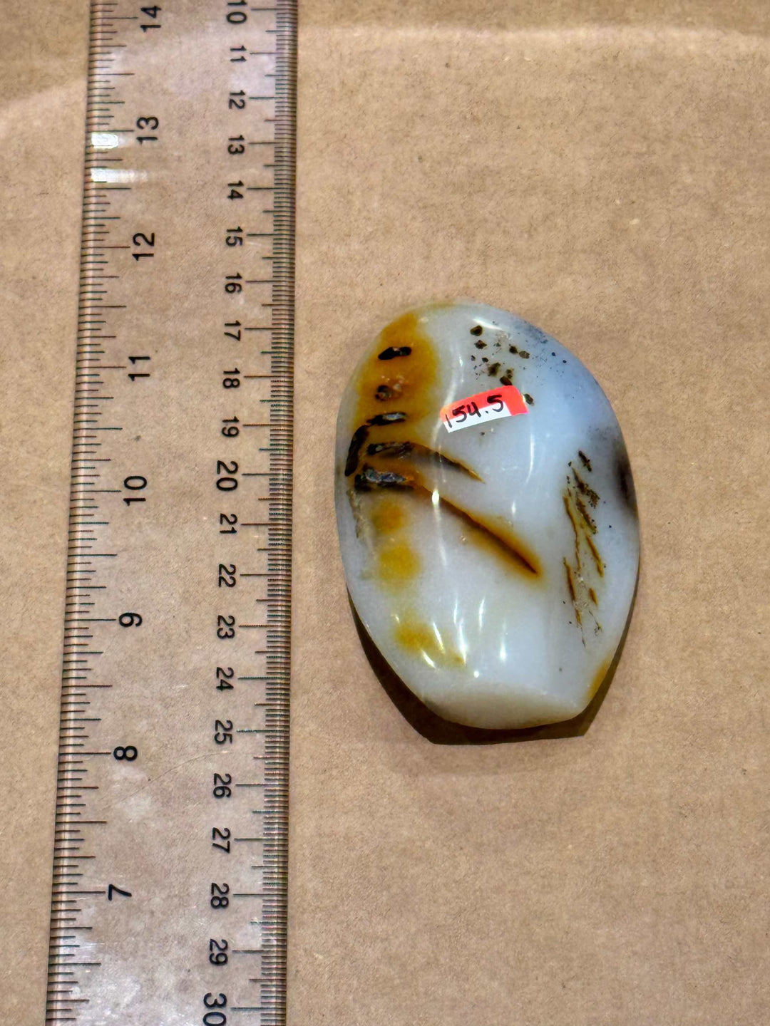 Seaweed Agate Freeform Palm Size Desk Piece