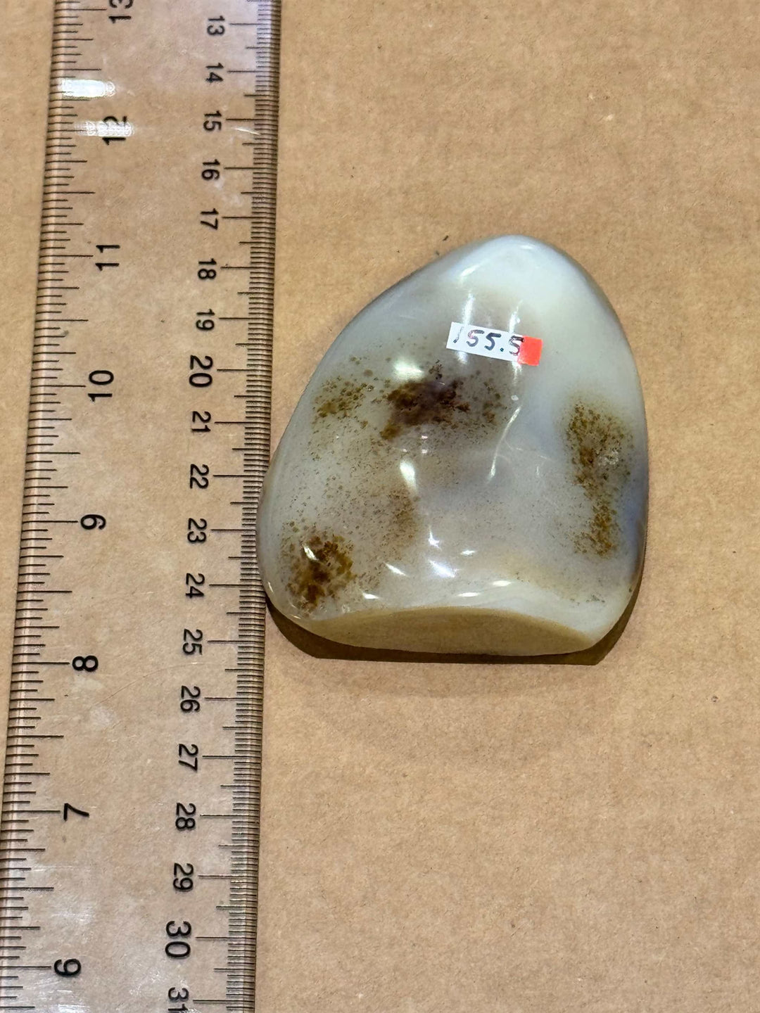 Seaweed Agate Freeform Palm Size Desk Piece