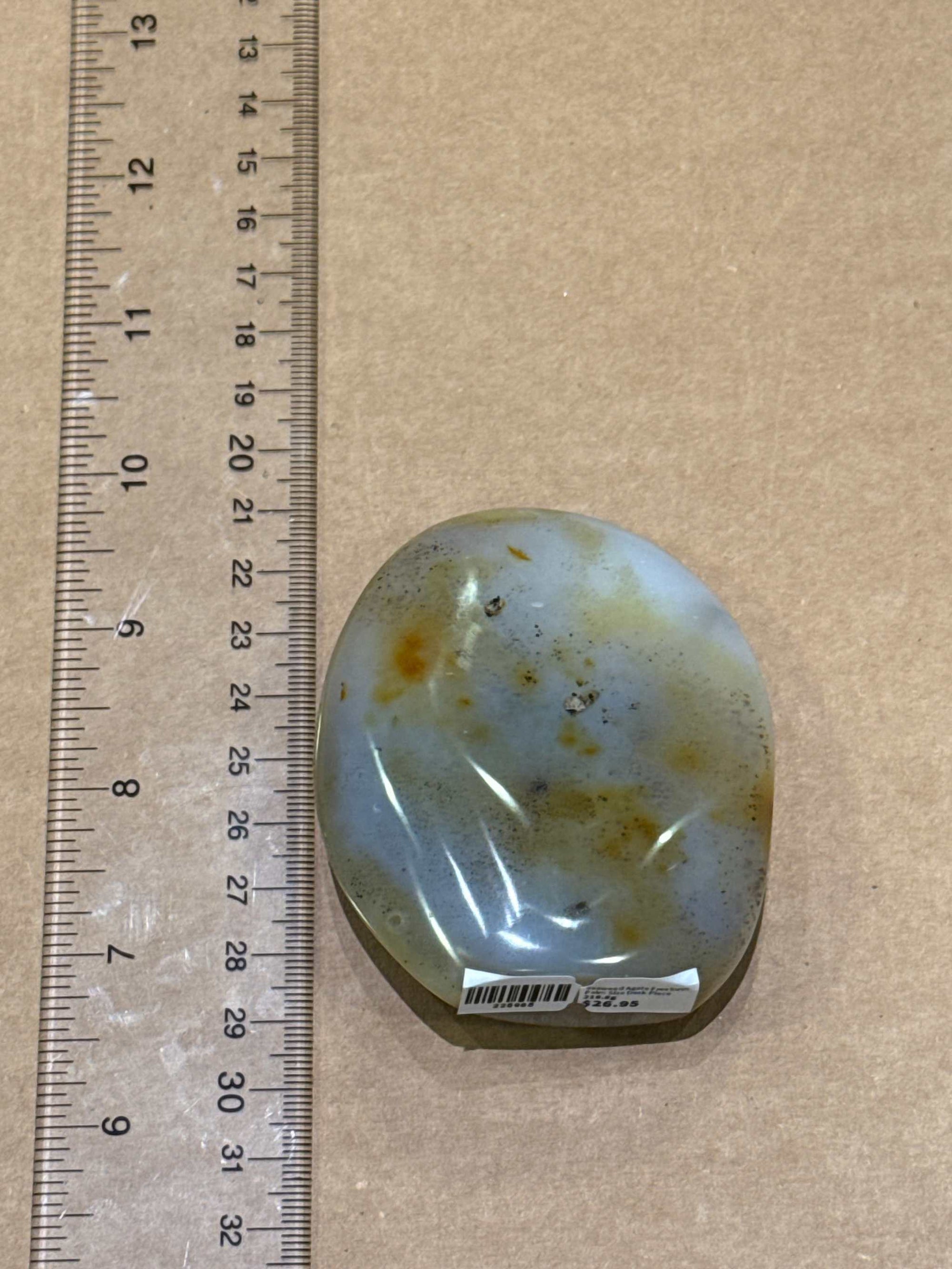 Seaweed Agate Freeform Palm Size Desk Piece