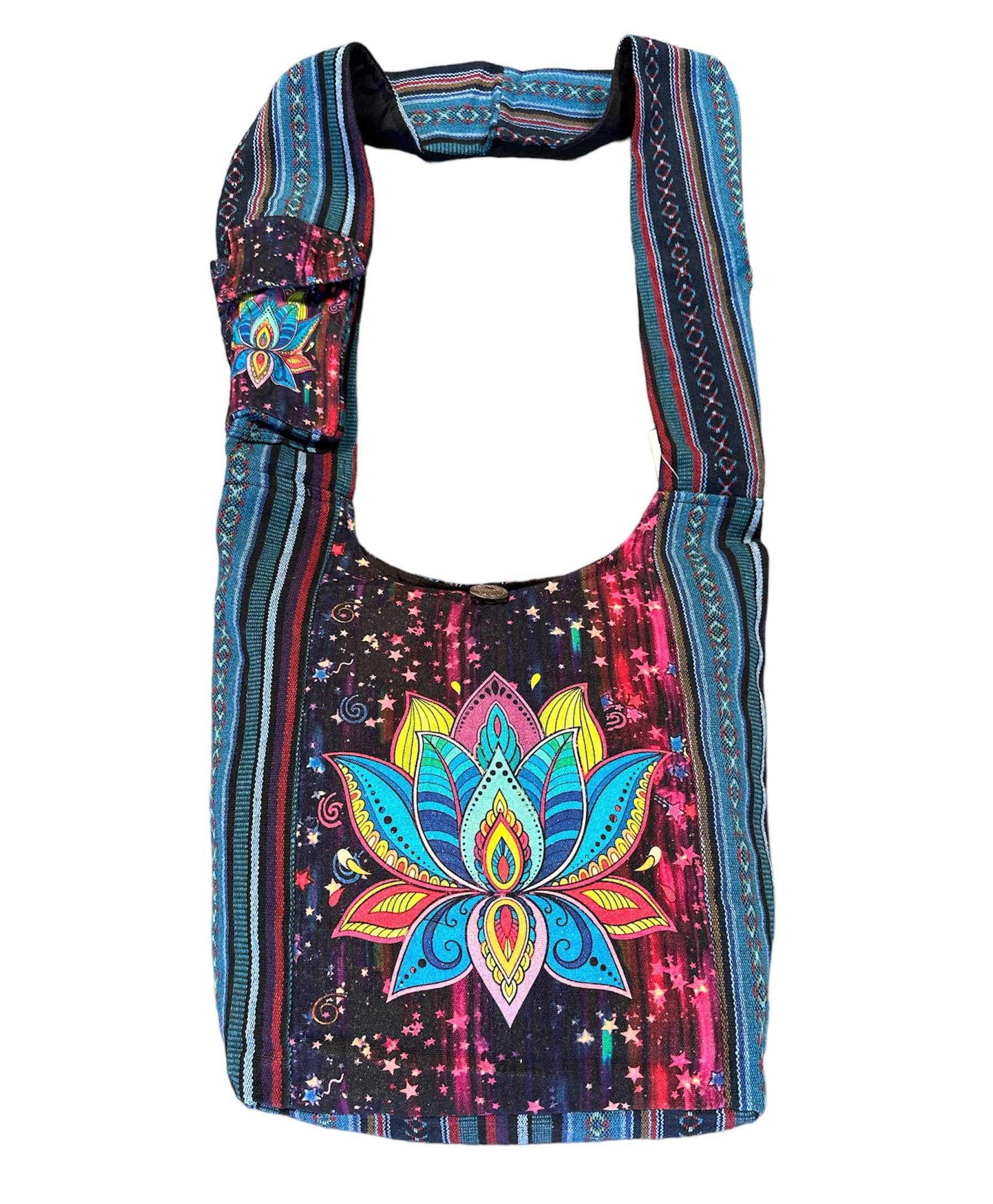 Lotus Multi Color Boho Bag Cotton