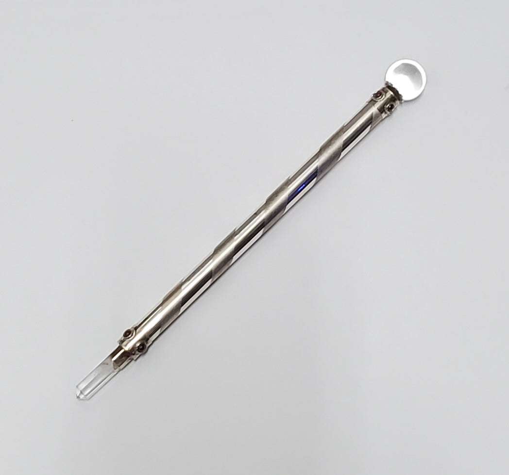 Silver Healing Wand with Garnet and Clear Quartz (8")