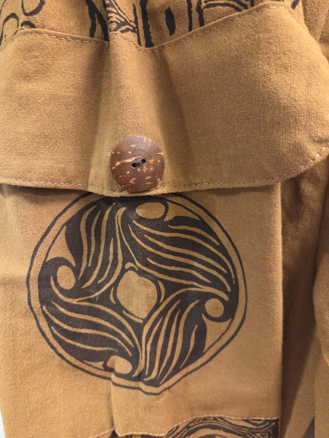 Natural Cotton Cinch Leg Pants with Pockets