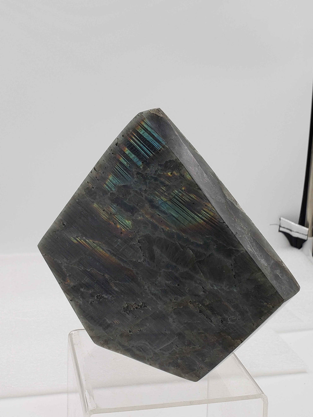 Labradorite Cut Base Square Freeform - Fire in Ice - 2.5 lbs