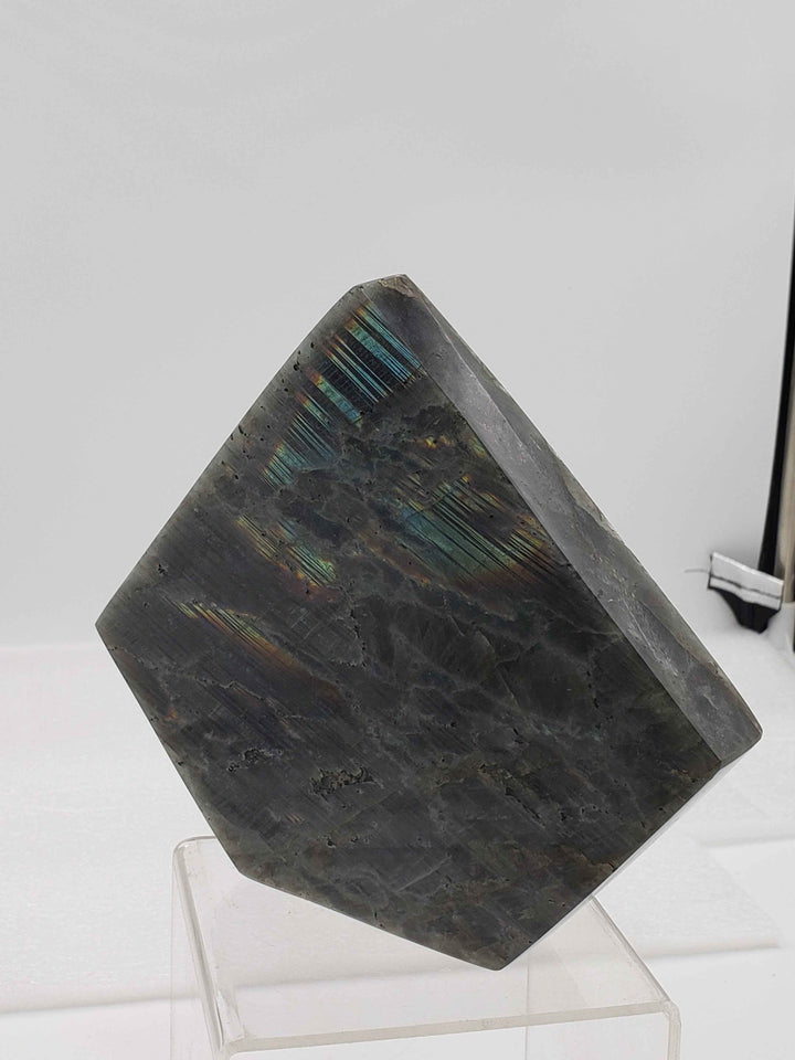 Labradorite Cut Base Square Freeform - Fire in Ice - 2.5 lbs