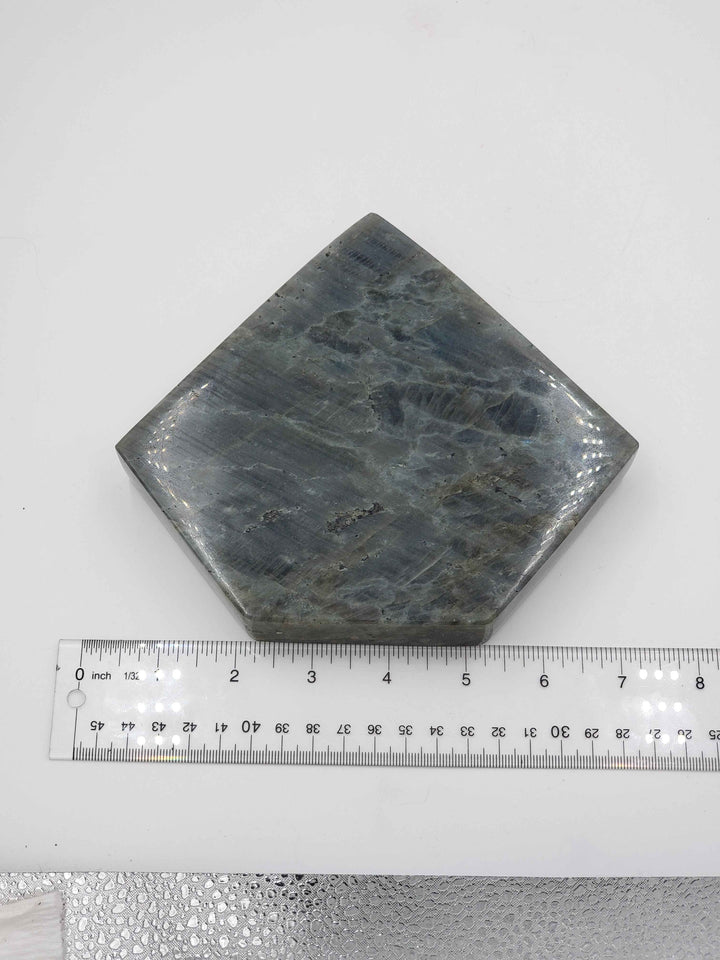 Labradorite Cut Base Square Freeform - Fire in Ice - 2.5 lbs