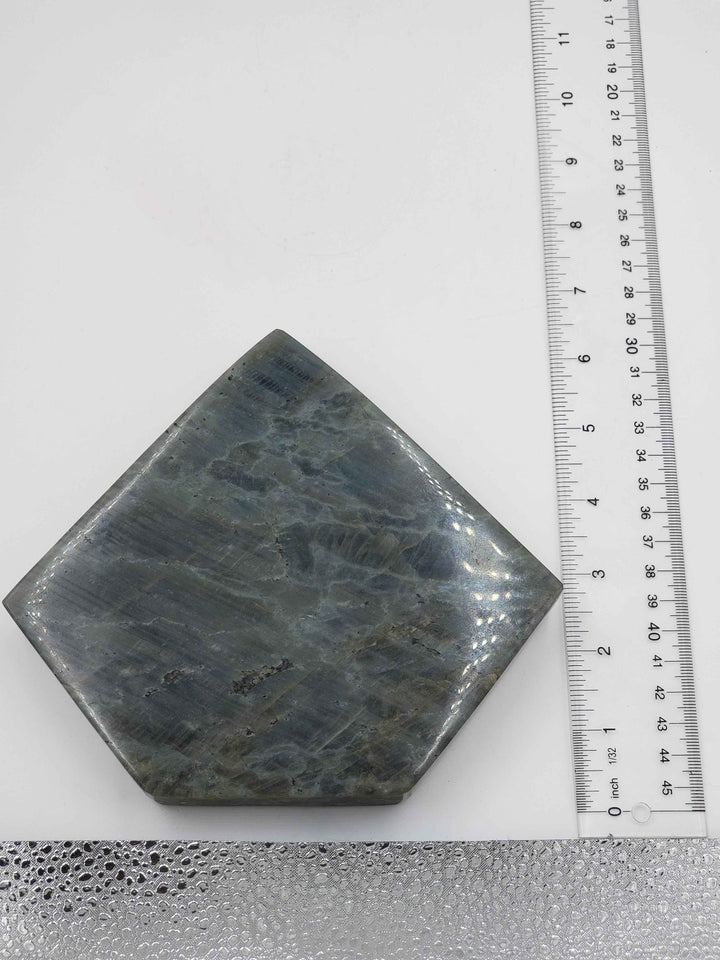Labradorite Cut Base Square Freeform - Fire in Ice - 2.5 lbs