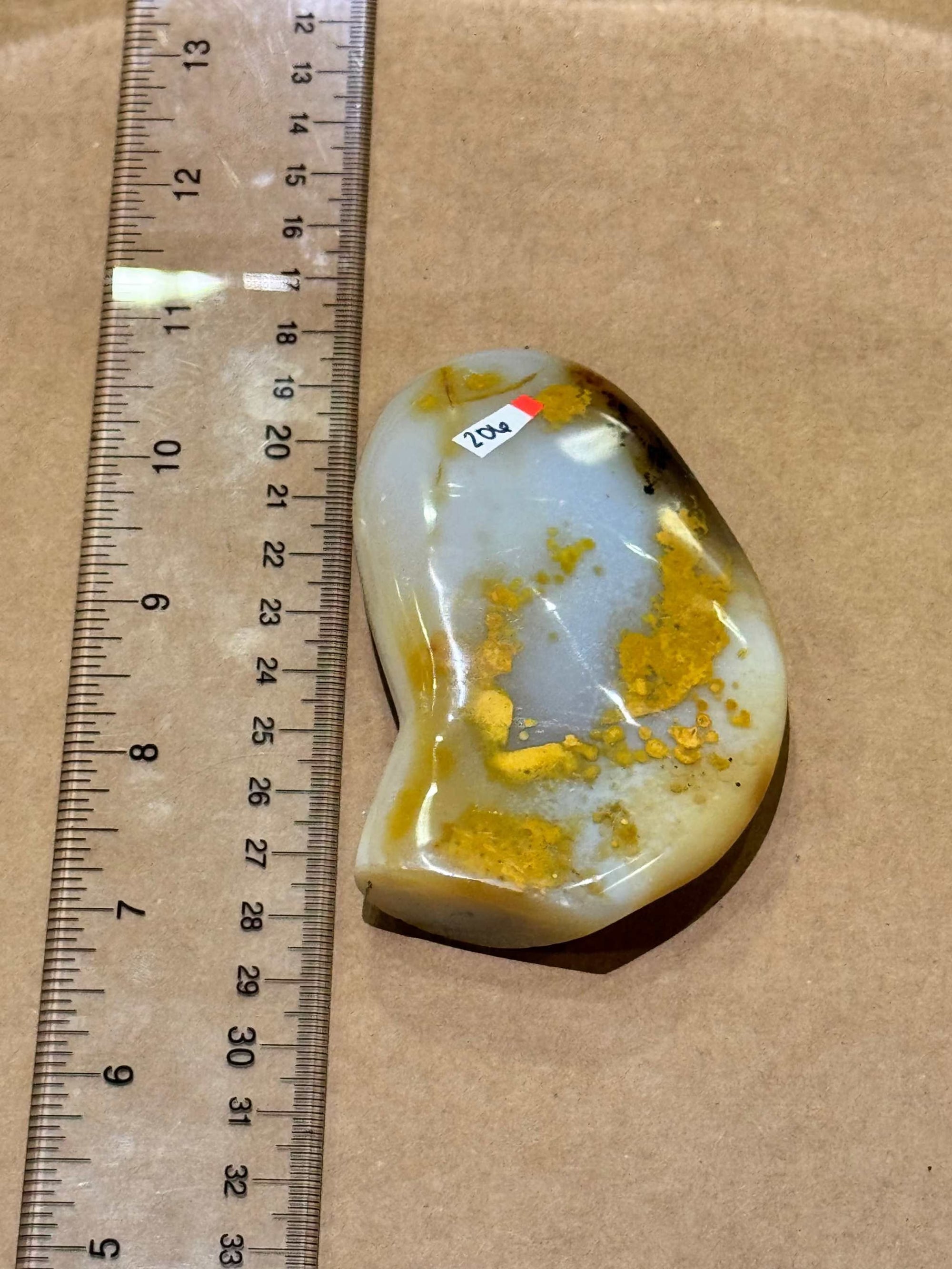 Seaweed Agate Freeform Palm Size Desk Piece