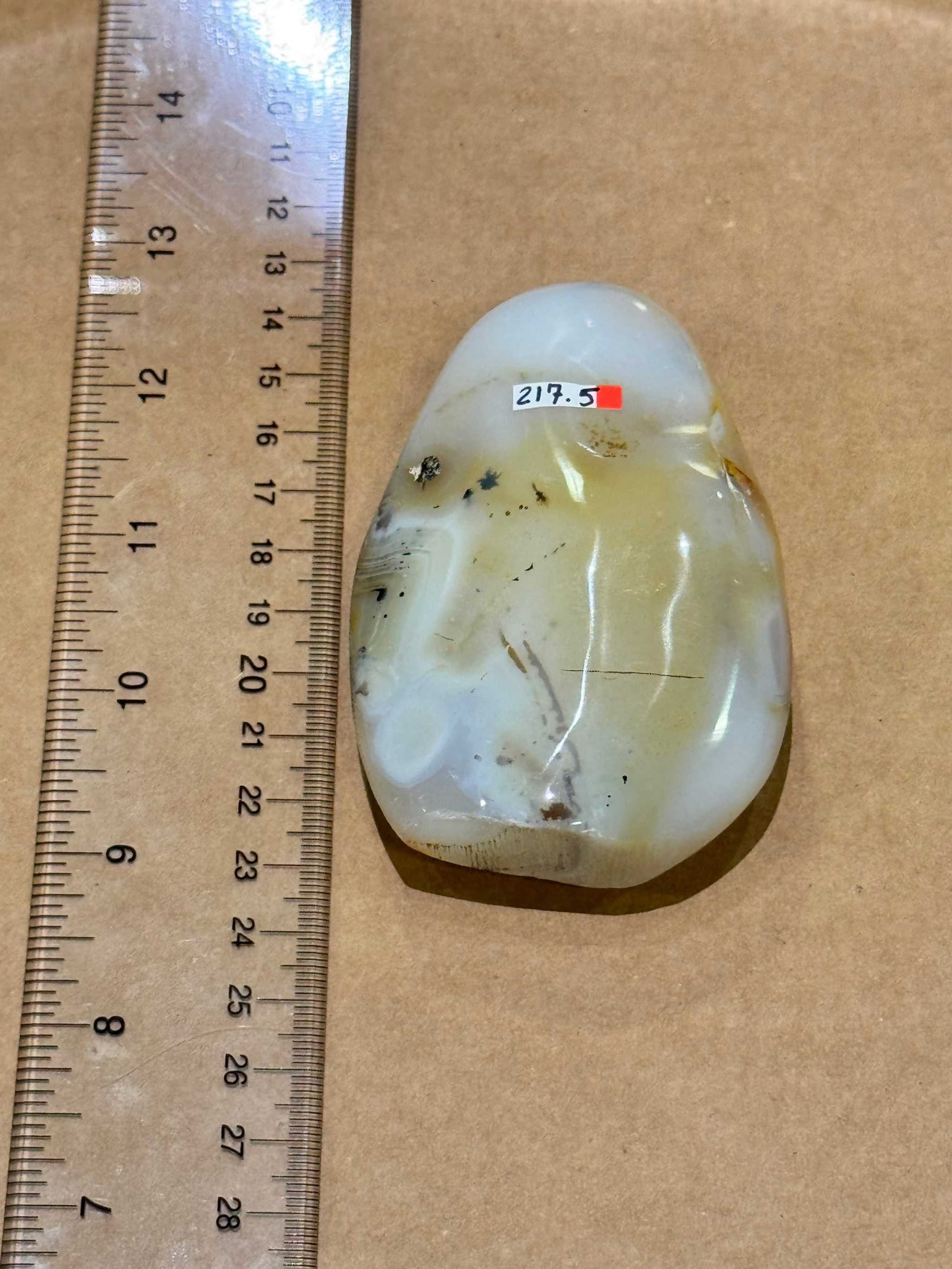 Seaweed Agate Freeform Palm Size Desk Piece