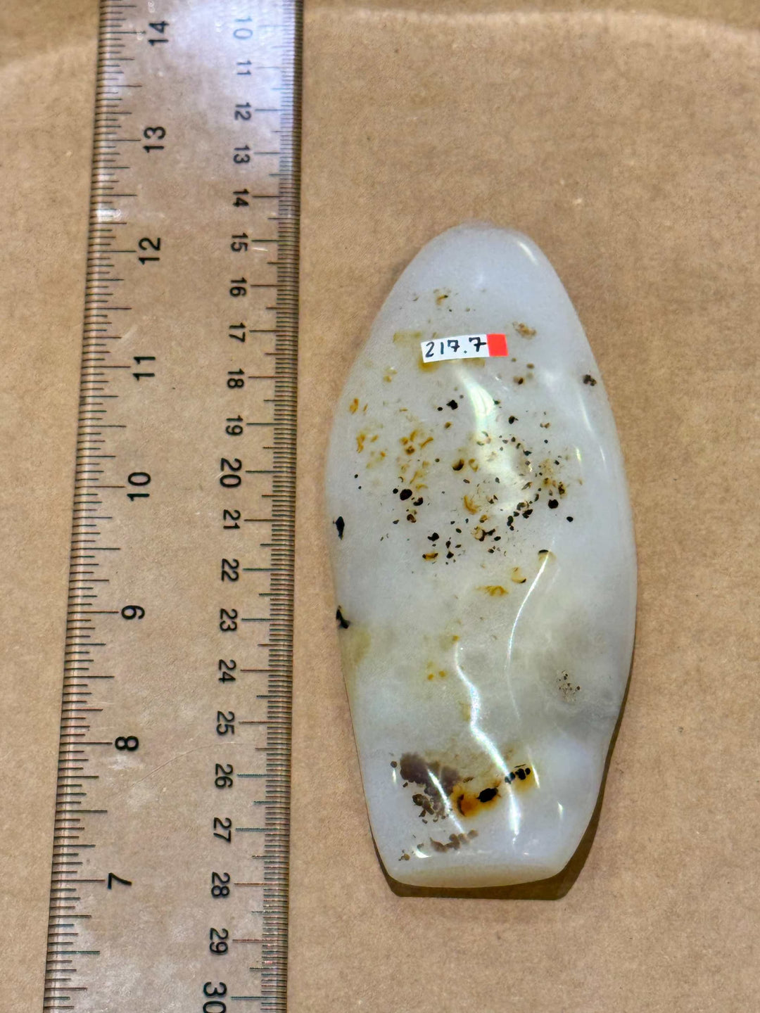 Seaweed Agate Freeform Palm Size Desk Piece