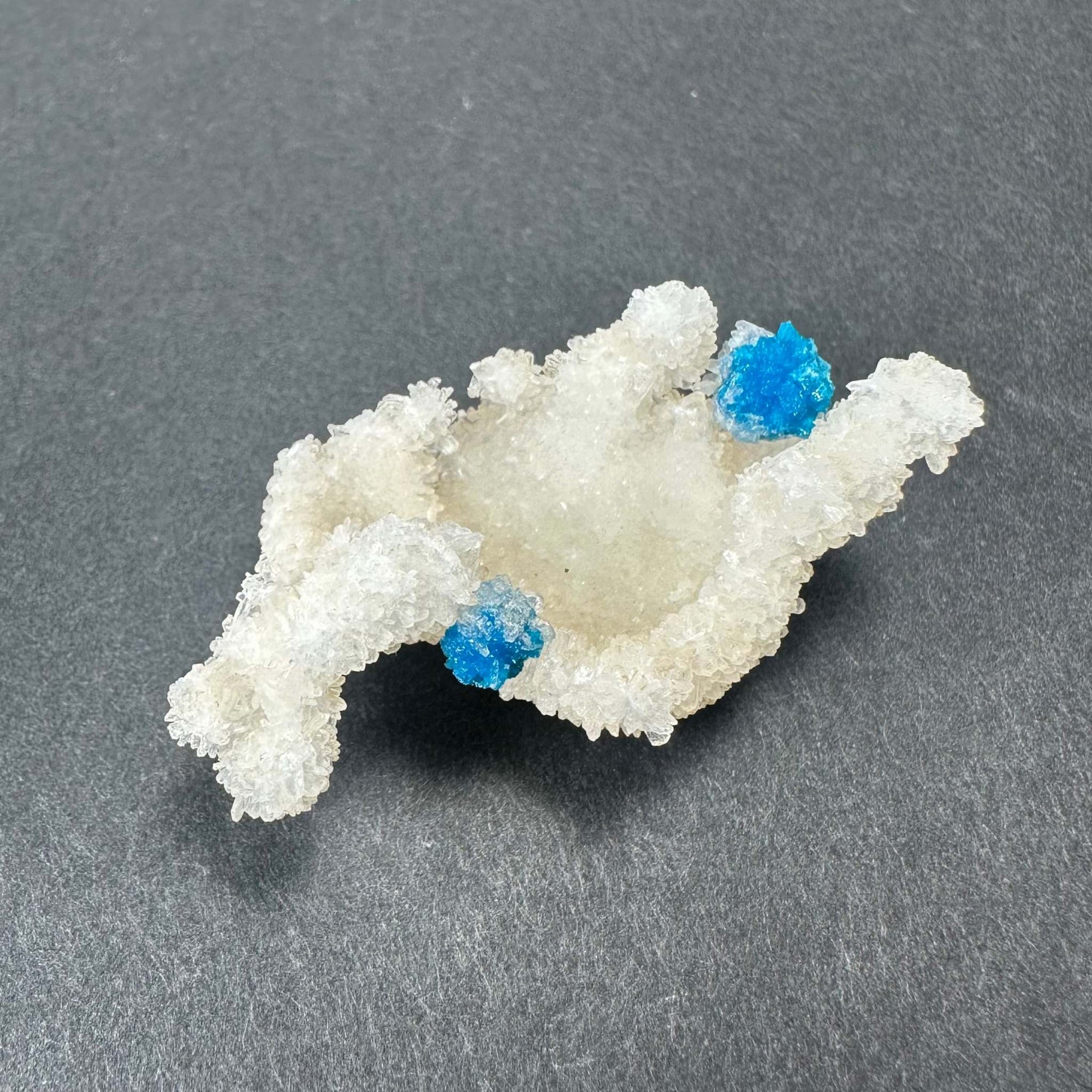 Cavansite Ball 'Floaters' on Stilbite SM from Maharashtra, Pune, India