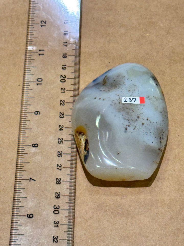 Seaweed Agate Freeform Palm Size Desk Piece