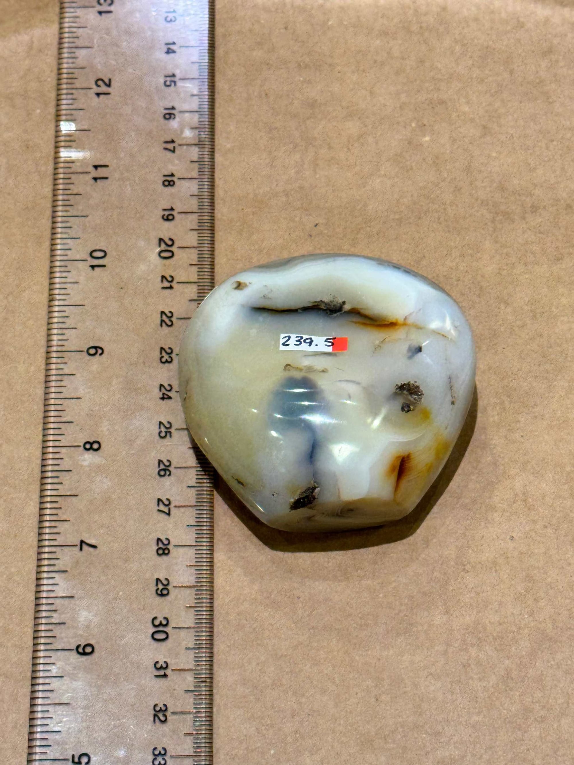 Seaweed Agate Freeform Palm Size Desk Piece