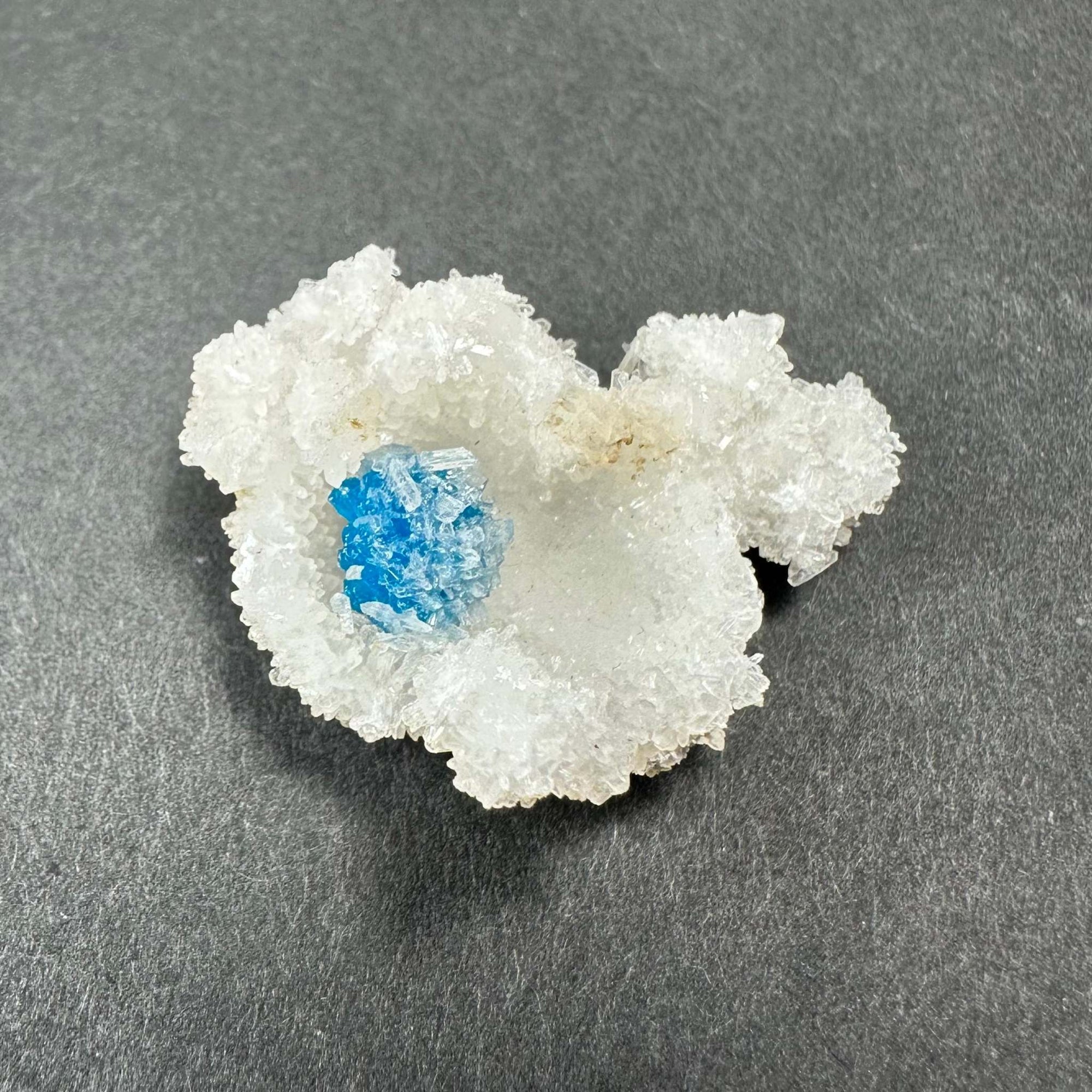 Cavansite Ball 'Floaters' on Stilbite SM from Maharashtra, Pune, India