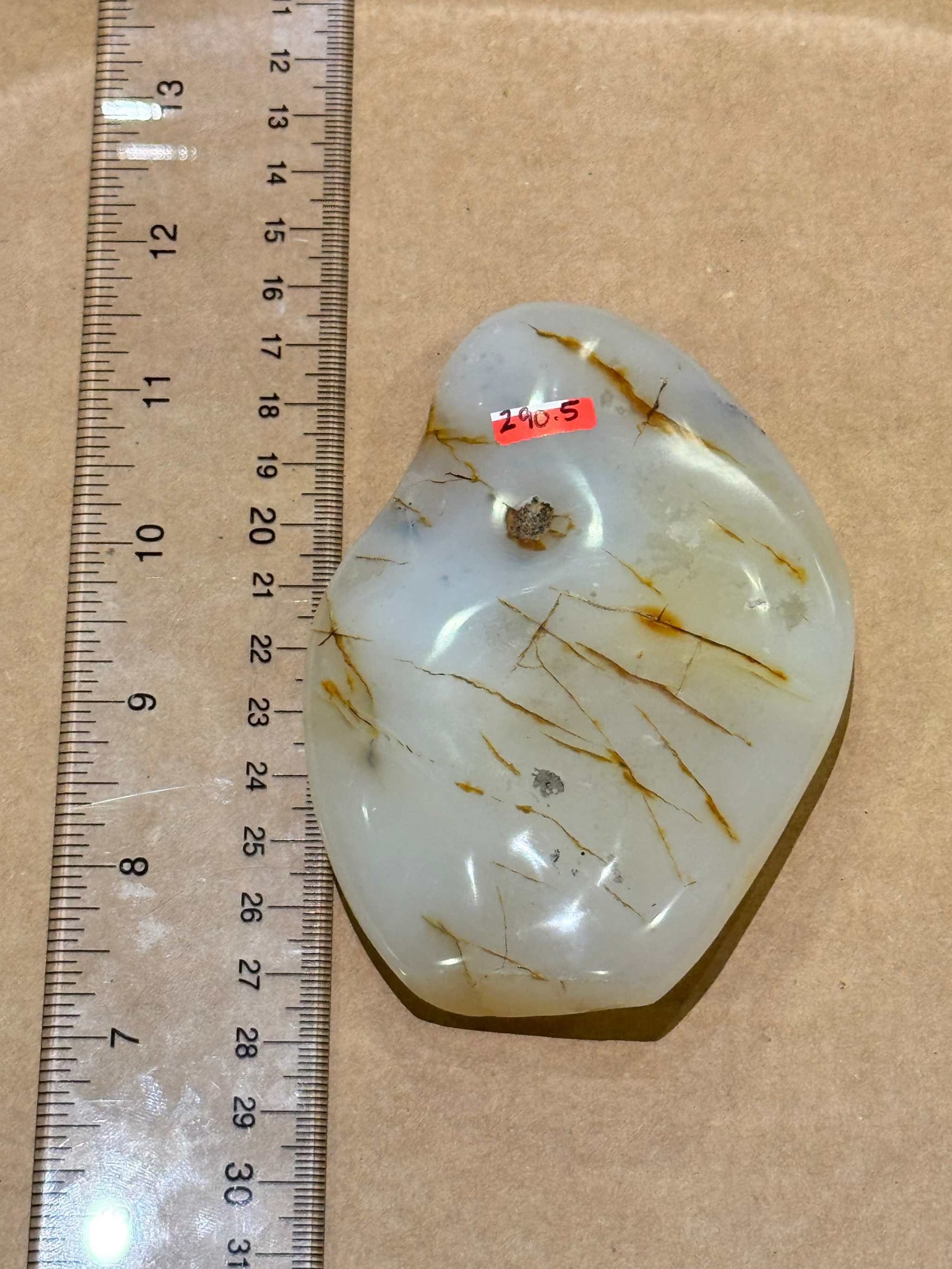 Seaweed Agate Freeform Palm Size Desk Piece