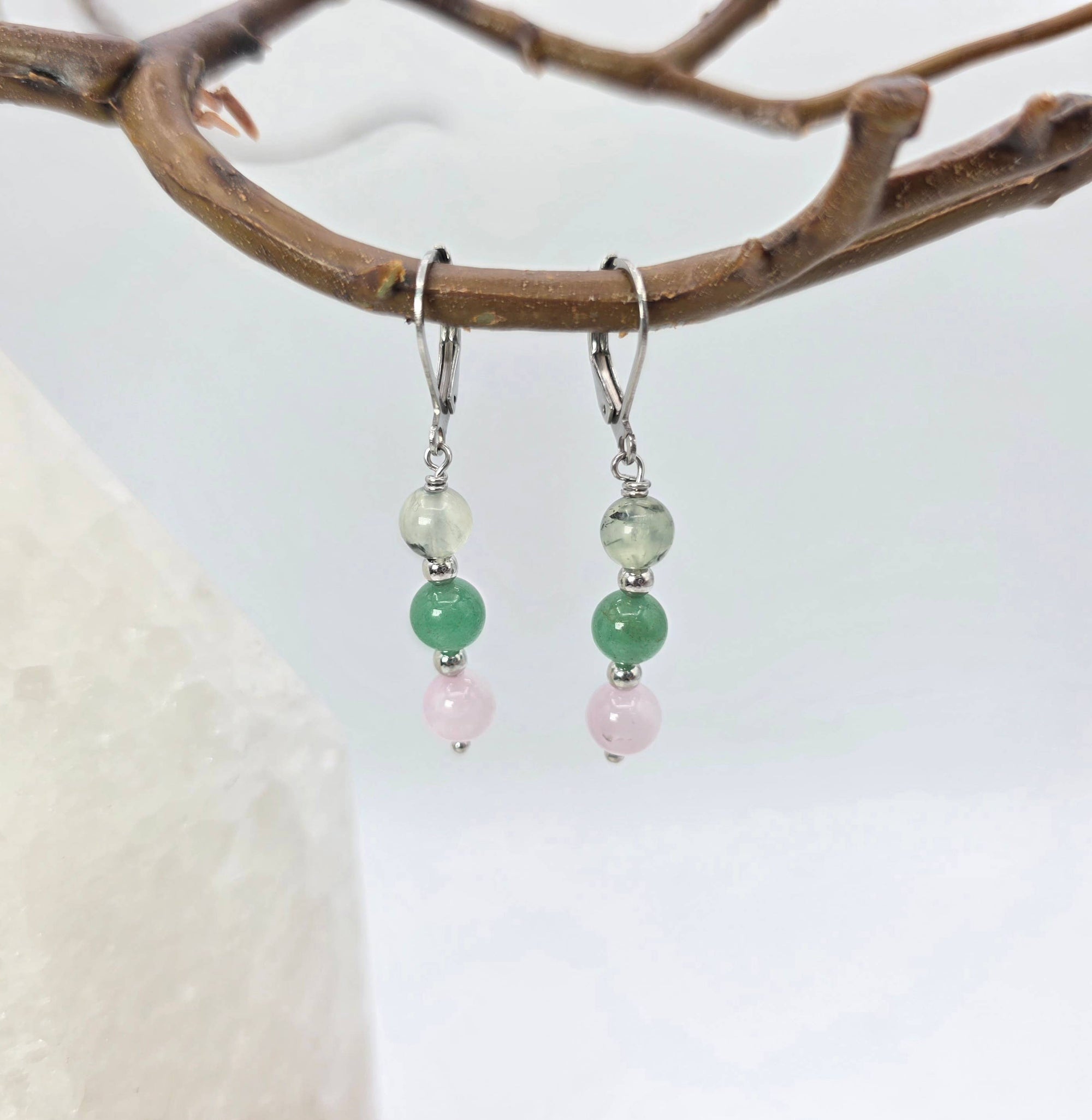 LEAD WITH LOVE-Kunzite, Green Aventurine, Prehnite Jewelry Set