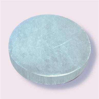 3&quot; Selenite Charging Coaster - Disk - Sacred Crystals Selenite