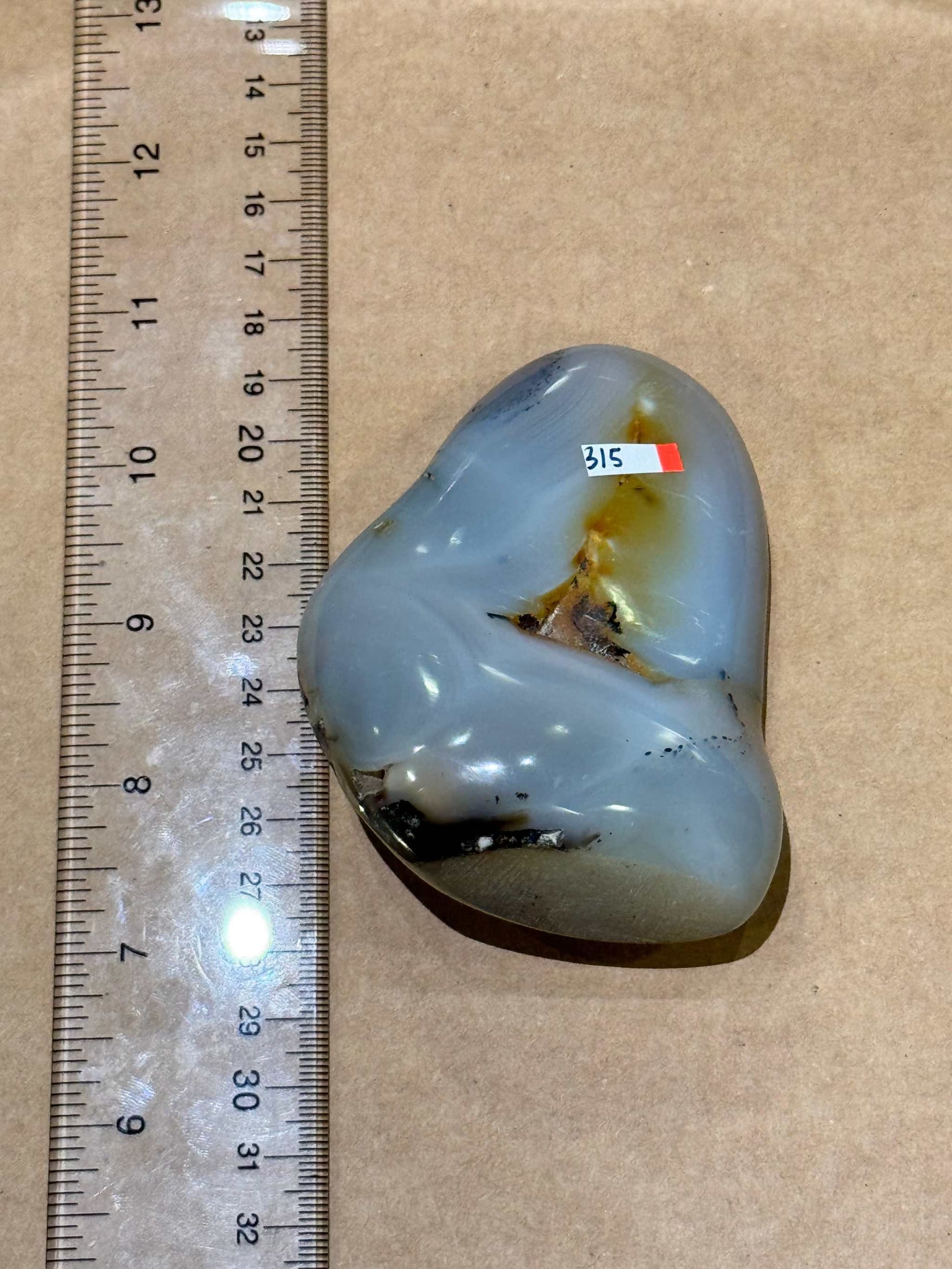 Seaweed Agate Freeform Palm Size Desk Piece