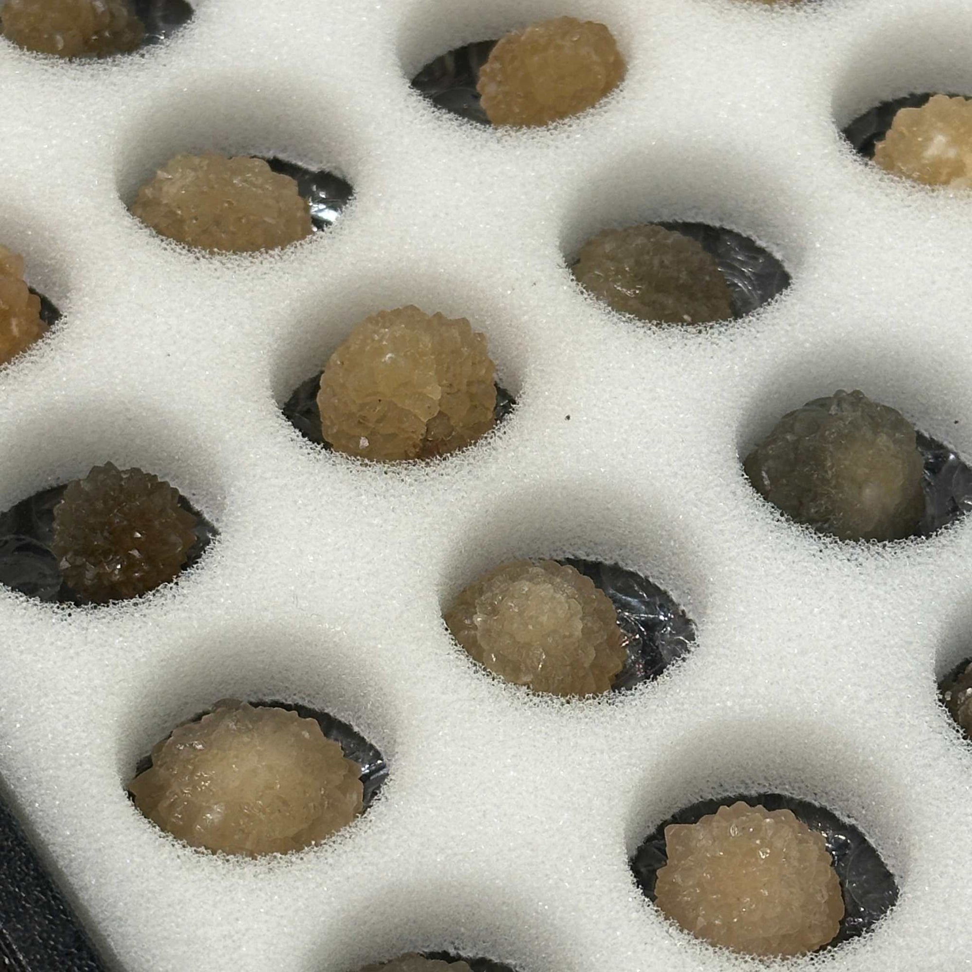 Morocco Natural Smoky Citrine Cluster in display box.