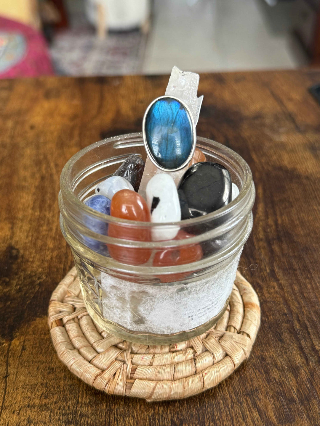 Sterling Silver Oval Labradorite Ring - Size 6 - Intuition, Magic &amp; Spiritual Growth