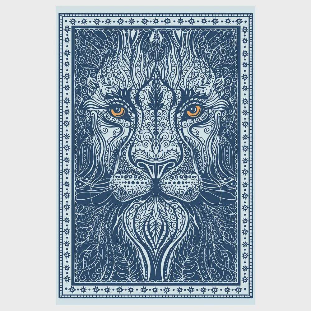 3D Lion Tapestry - Sacred Crystals Tapestries