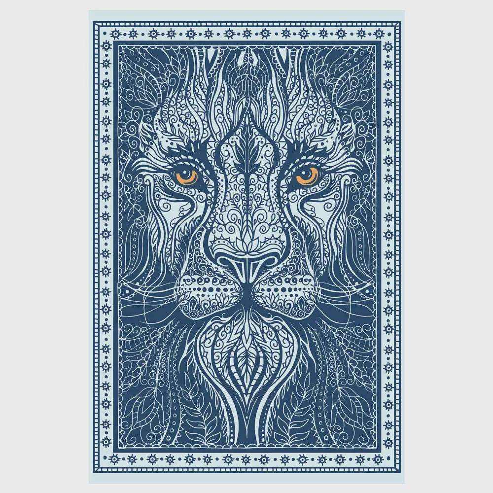 3D Lion Tapestry - Sacred Crystals Tapestries