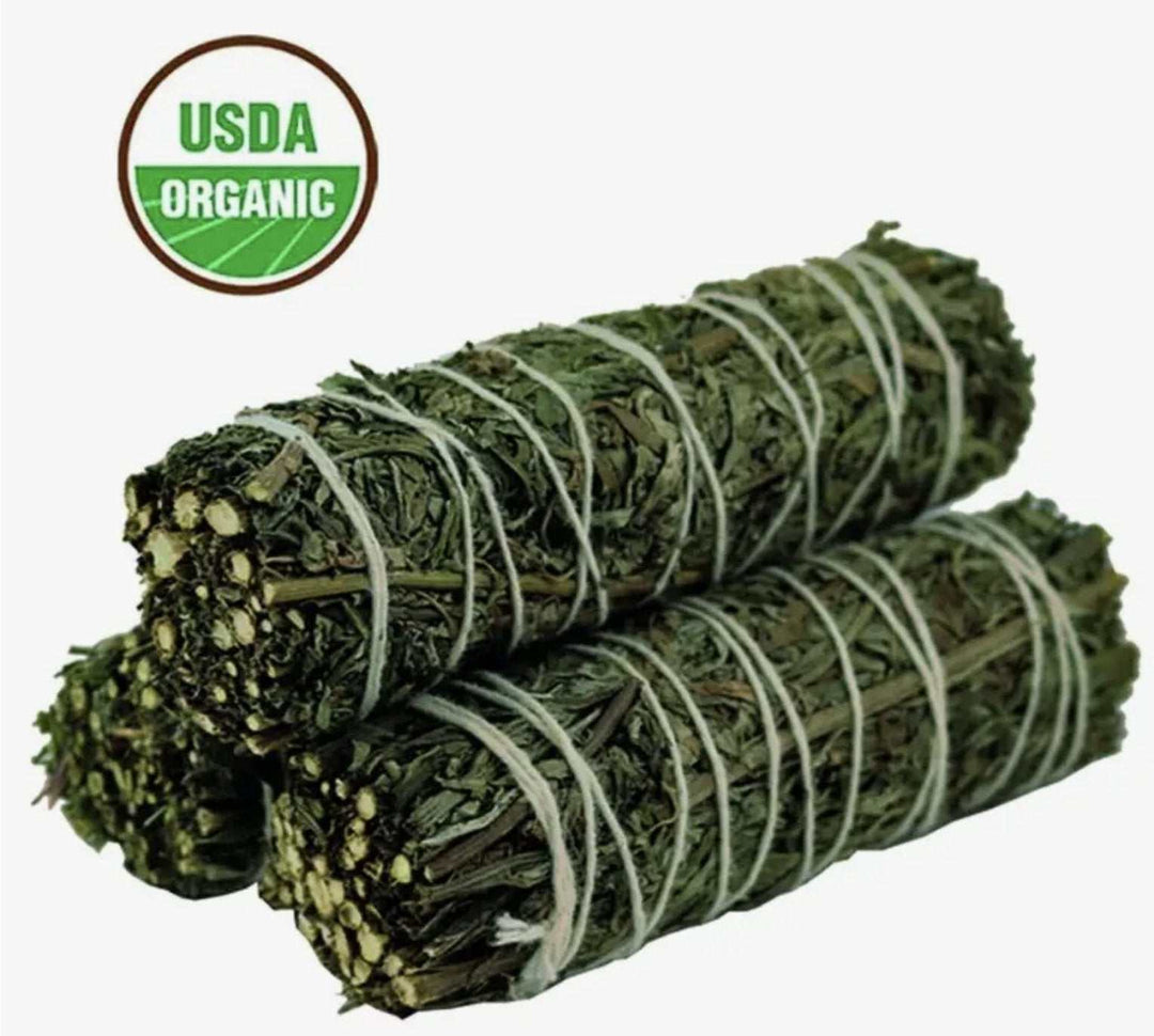 4" Mugwort Smudge - Sacred Crystals Smudge Sticks