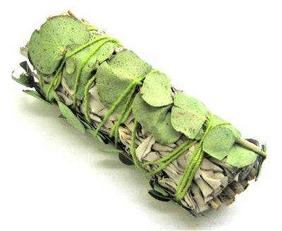 4" White Sage w/Eucalyptus - Sacred Crystals Smudge Sticks