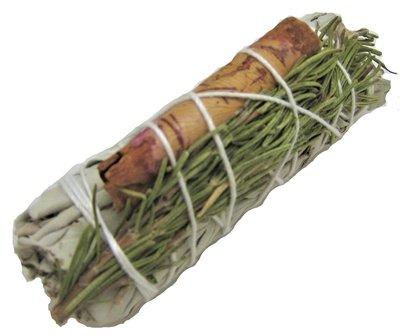 4" White Sage with Cinnamon, Rosemary, and Yerba Santa - Sacred Crystals Smudge Sticks